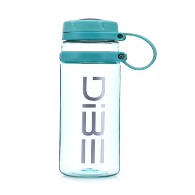 Sports Simple plastic water bottle student anti-fall belt scale bubble tea hand cup tea handle plastic mug