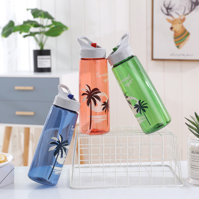 Tritan Bpa Free 800ml Plastic Outdoor Sport Bottle with Straw