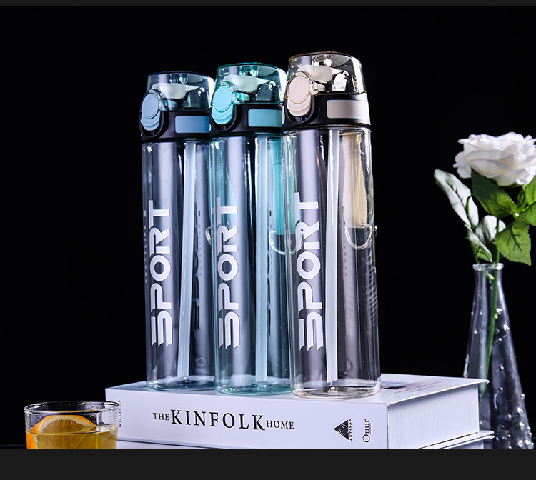  single straw plastic bottle