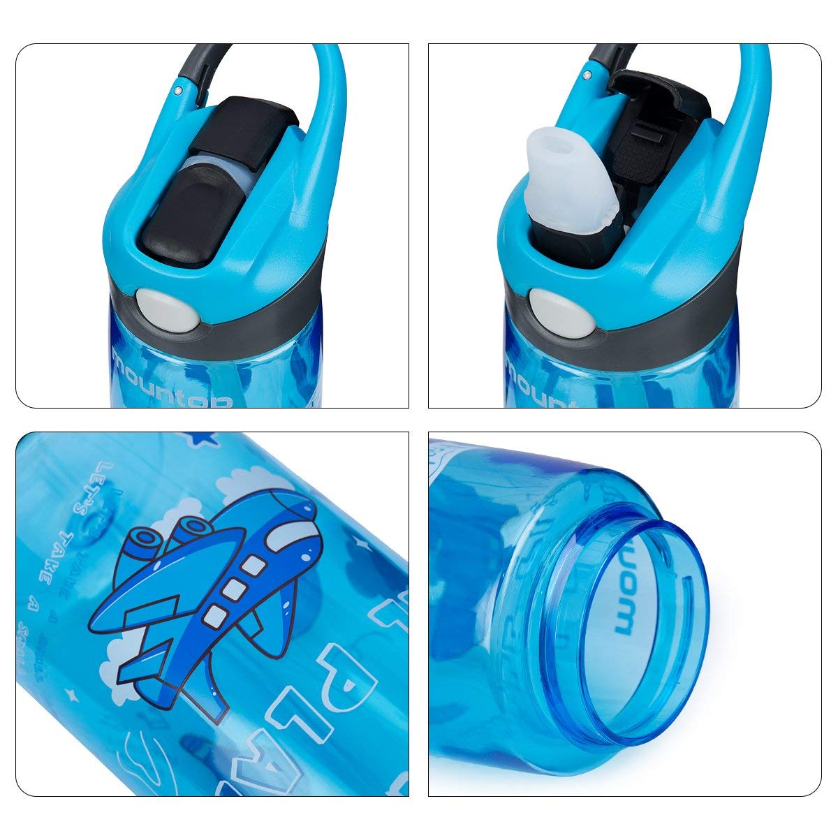 Hot kids water bottle and straw (2)