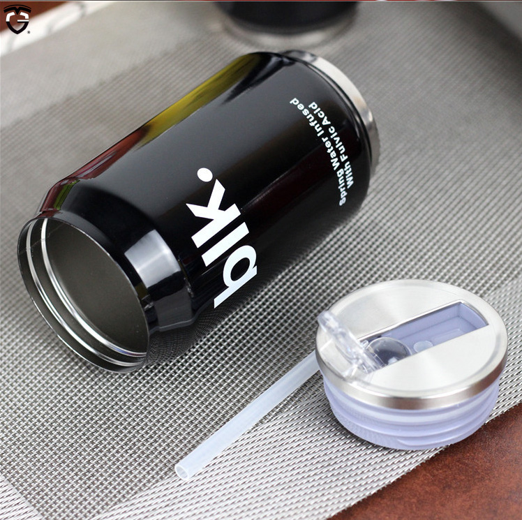 300ml 500ml Double wall bike travel gym vacuum insulated stainless steel aluminum cola shape stainless steel water bottle