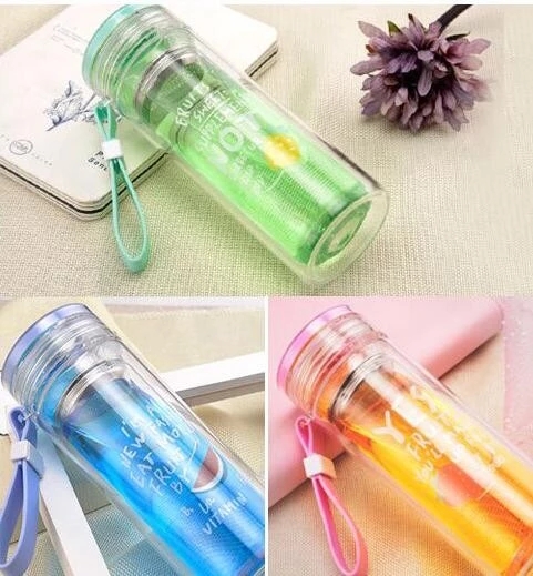 promotion double wall glass water bottle supplier