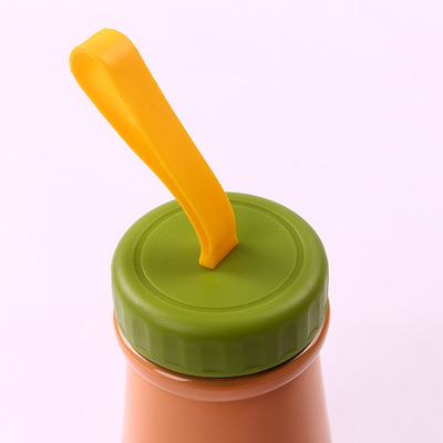 Korean creative stainless steel insulating cup cute cartoon children milk cup portable water cup with rope can be customized