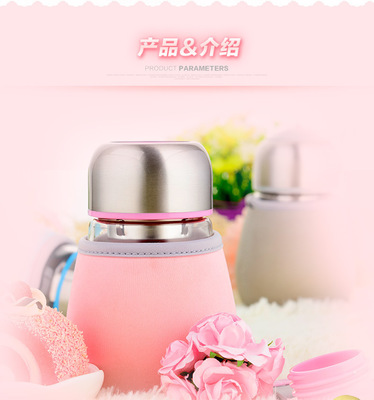 New Water Bottles Logo Bottle Glass Craft Mini with Cases