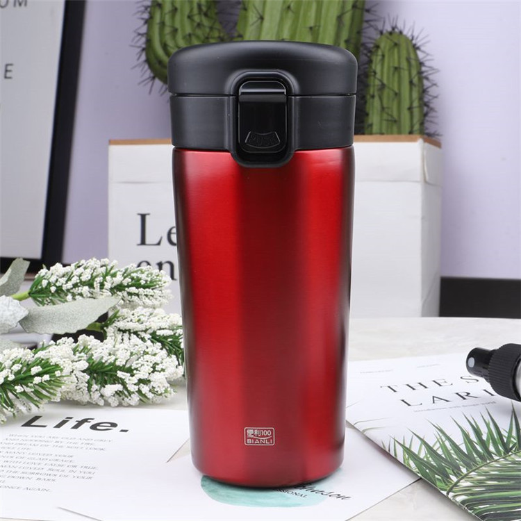 Thermos Cup Men And Women 304 Stainless Steel Cup Portable Caps Coffee Cup Outdoor Car Straight Drink Cup 