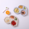 Degradable Bamboo Fiber Food Plate, Kids Travel Food Tray