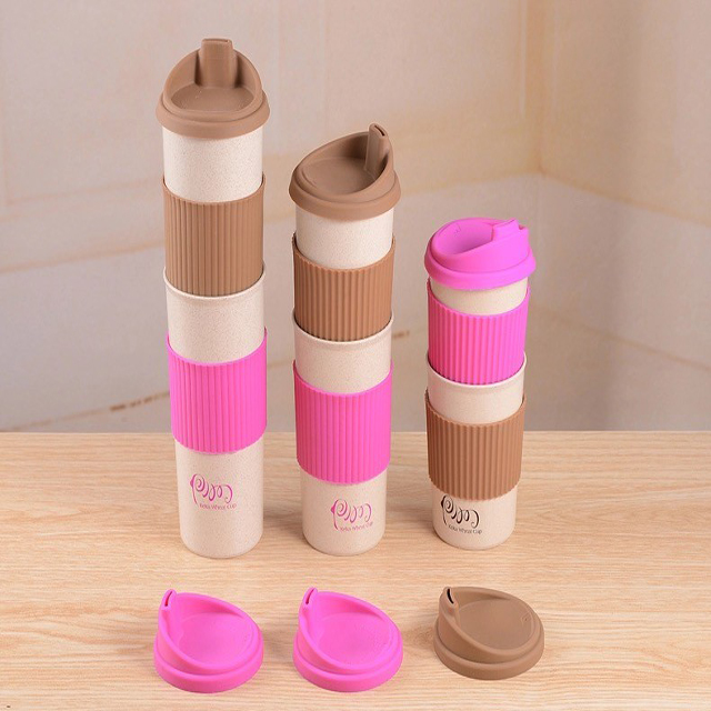 Wholesale BPA Free Wheat Straw Baby Juice Drink Bottle 