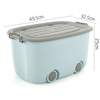 Factory Made Plastic Storage Box With Wheels, Colorful Storage Container