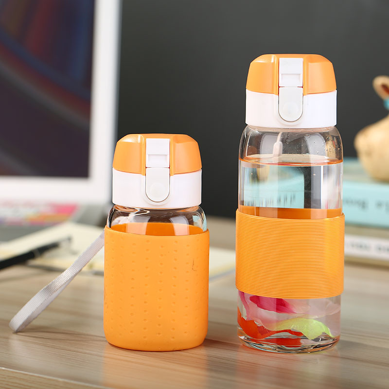 Wholesale Pure Portable Glasses Pop Top 600ml Drink Advertise Water Bottle