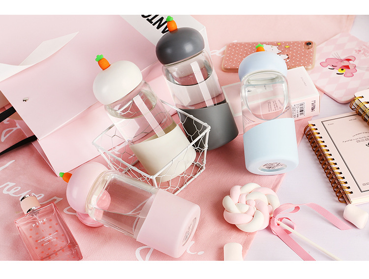  glass girl water cup