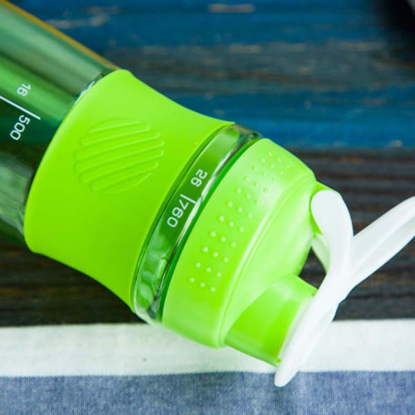 Shake bottle 760ml sports fitness custom LOGO space plastic bottle