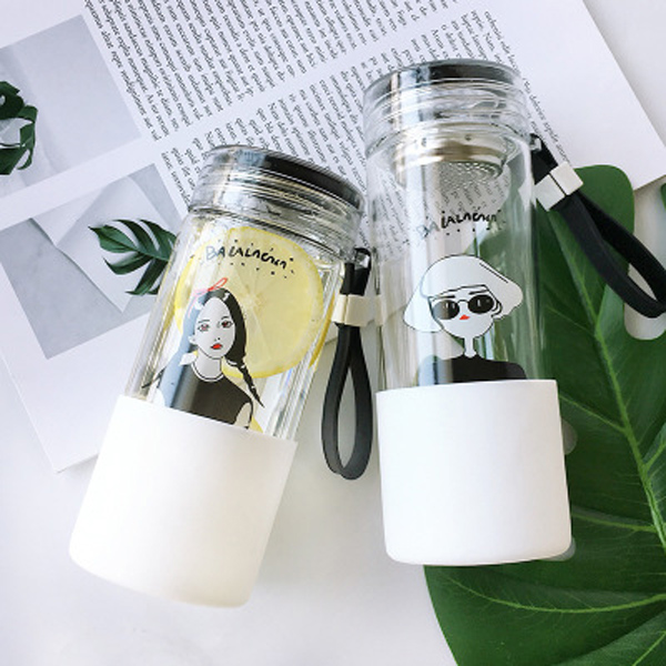  Couple creative glass water cup