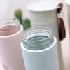 High Quality Wheat Straw Drinking Cup, Straw Wheat Cup With Glass Inside 