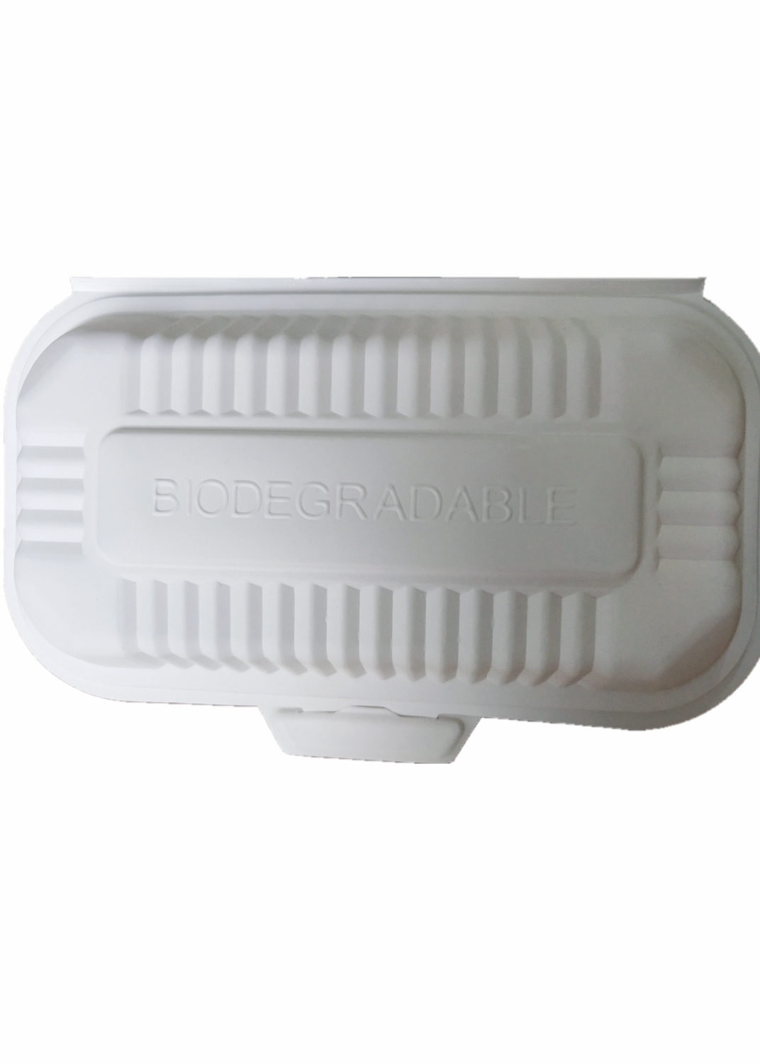 Eco-Friendly Airtight (8"x 6", 1-Comp.) Cornstarch Disposable Food Containers With Lids 