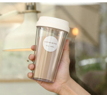 Creative handy plastic water bottle trend coffee cup