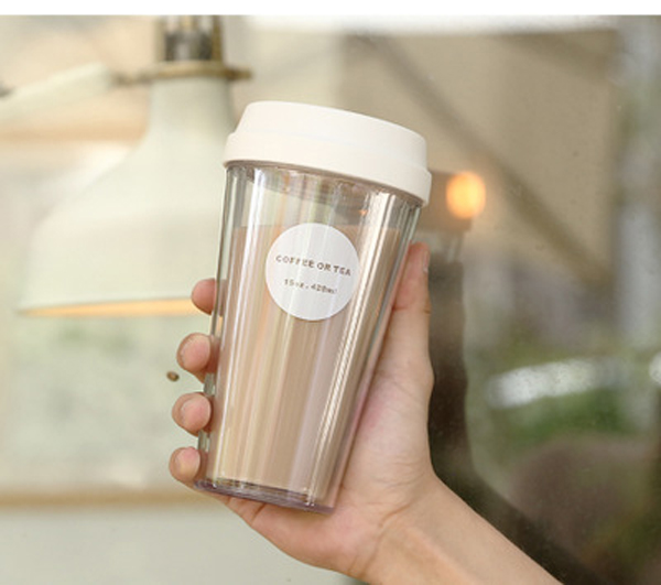 Creative handy plastic water bottle trend coffee cup