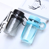 Sports Simple plastic water bottle student anti-fall belt scale bubble tea hand cup tea handle plastic mug