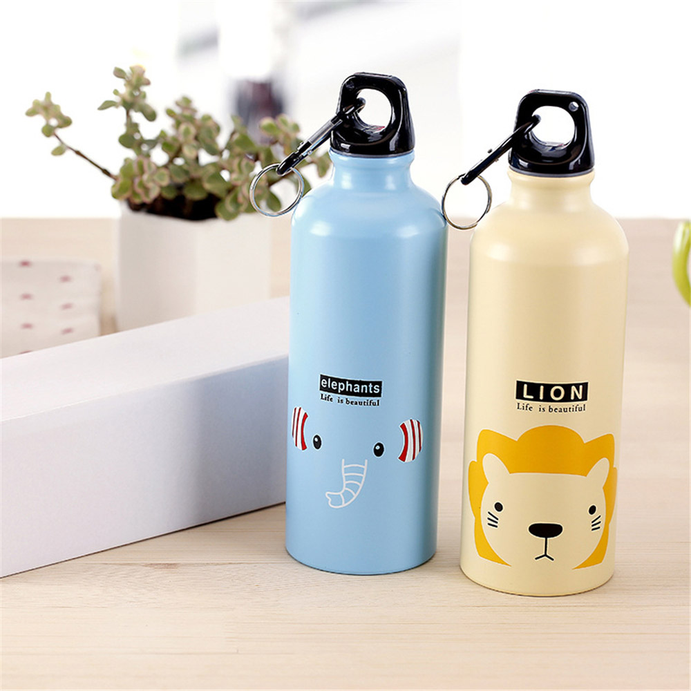 Travel Water Bottle Candy Color School Office Bottle Cup Thermos Outdoor Portable Sports Cycling Camping Bottle With Hook