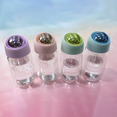Fashion Double-Layer Glass Mini Outdoor Hand cup Student Teenagers High Borosilicate High Temperature Water Cup