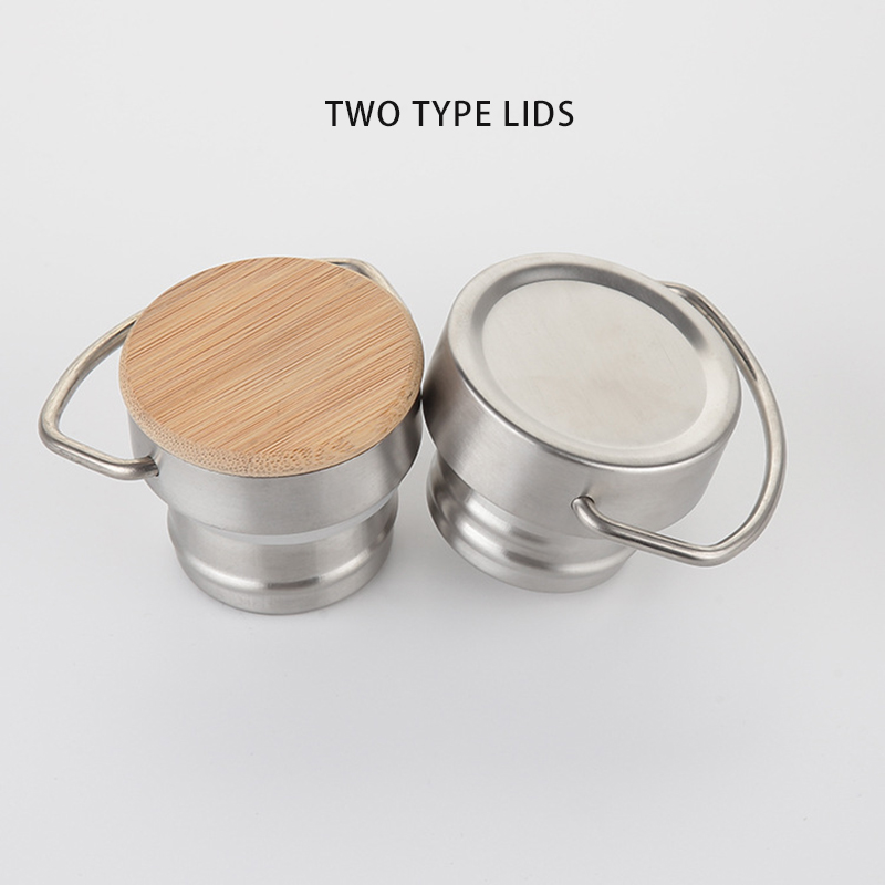 New Brief Stainless Steel Water Bottles Single Floor Outdoor Sports Bottles Creative For Outdoor Cycling Two Types Lids