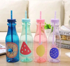 650ml Big Capacity Water Bottle Plastic Straw Bottle Customised Design Hot Sell on Promotion