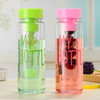 BPA Free Plastic Fruit Infuser Water Bottle With Filter Leakproof Sport Hiking Camping Drink Shaker Bottle