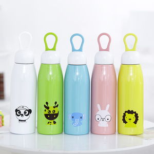 New stainless steel thermos water bottle custom creative cute gift tummy water bottle for children