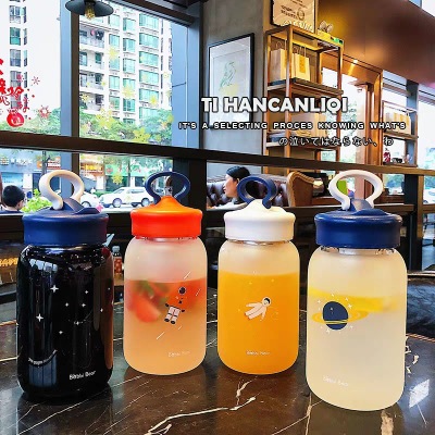 Tremble ins grinding water cup wandering earth net red student portable tea separator mobile phone bracket cute hand cup