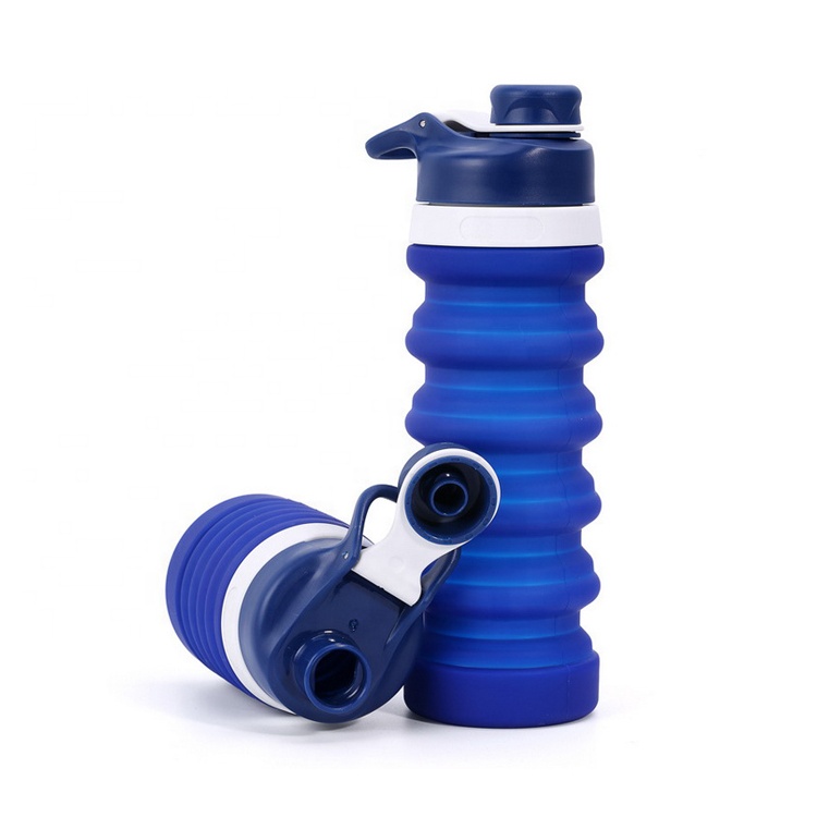 Colorful Simple Customized Car Travel Cup Portable PP Silicone Folded Water Bottles