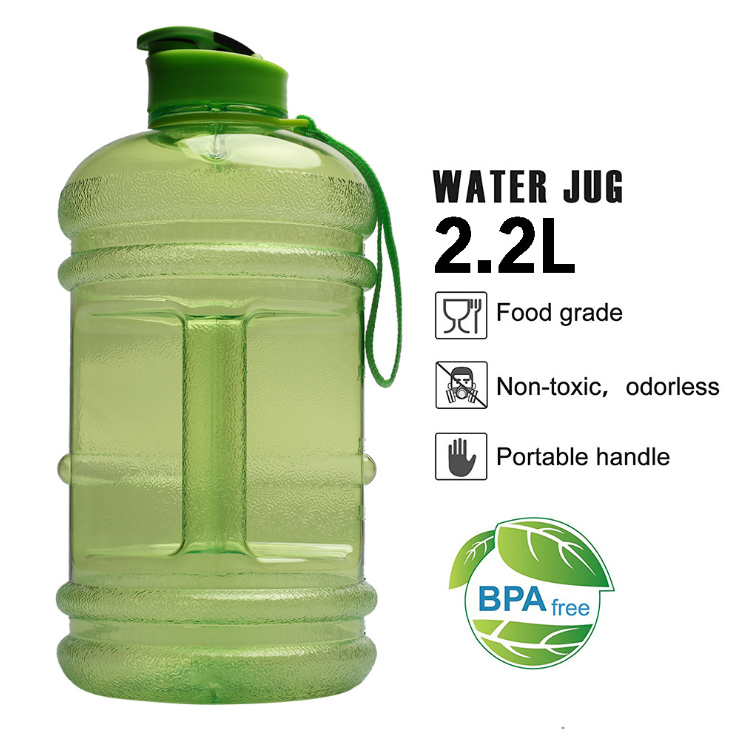 Big Capacity Leakproof Giant Container BPA Free Plastic Large Sport Gym Water Bottle Water Jug 2.2L