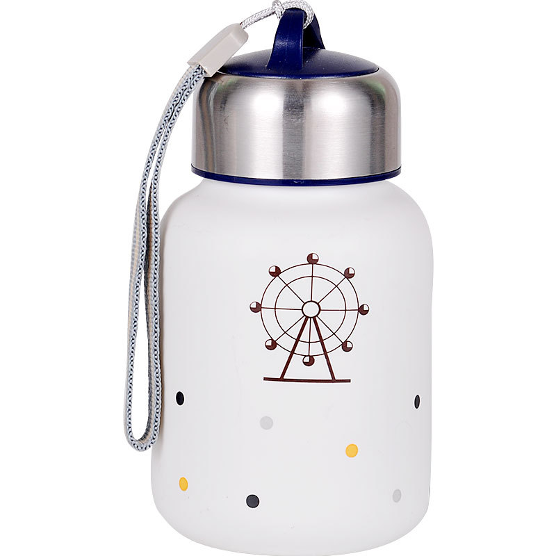 Custom logo ceramic water bottle white porcelain drinking water bottle