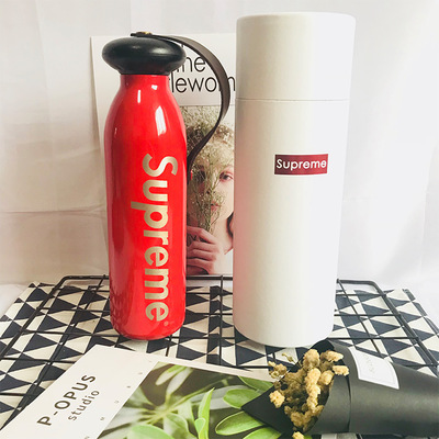 Tide card INS insulation cup male and female students Korean version of fresh literature and art portable Water cup creative trend