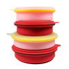 Freshness prsservation circular folding silicone lunch box for children