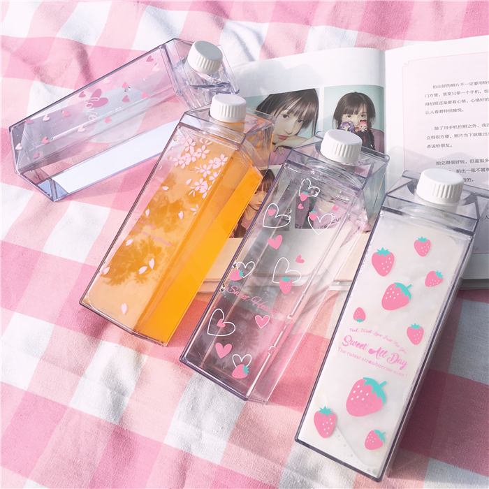 Portable Plastic Water Bottle Travel Milk Coffee Juice Bottles Pot Jug Drinkware Outdoor Picnic Camping 