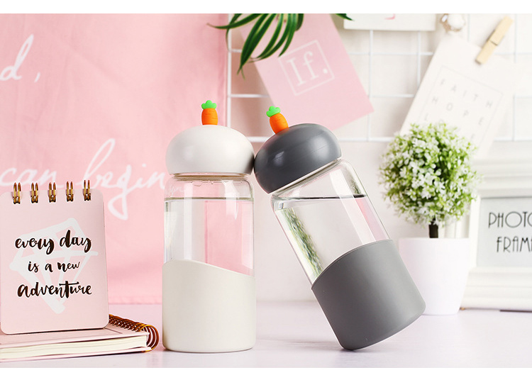 high quality cute radish glass water cup