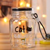 Cartoon cat Glass cartoon schoolgirl small fresh glass water bottle summer portable Cup