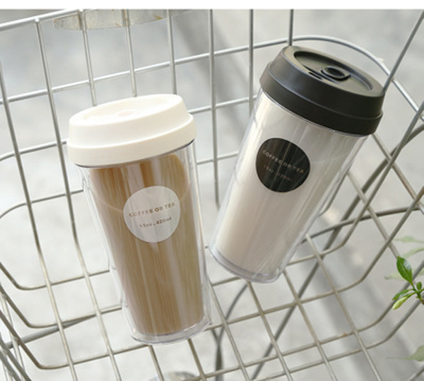 Creative handy plastic water bottle trend coffee cup