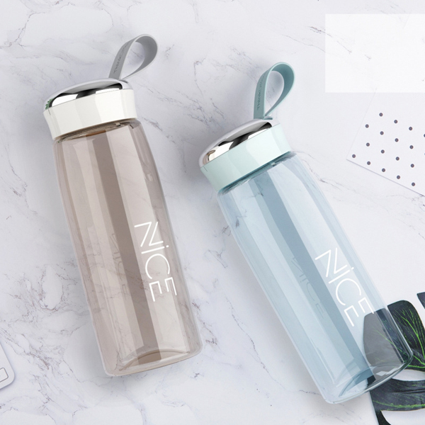 Custom Gift Bottle Creative Simple Transparent Belt Rope Lifting Plastic Space Water Bottles