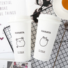 Custom Logo Frosted Cartoon Cute Creative Student Milk Teacup Children's Plastic High-grade Water Bottle