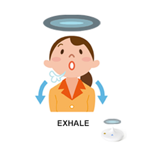 exhale while halo restracts