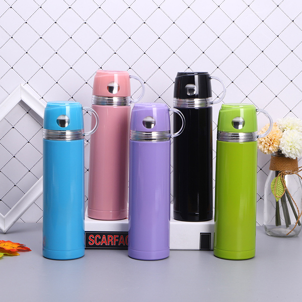 New Hot Selling Custom Stainless Steel Insulation Transparent Cover Office Portable Bottle