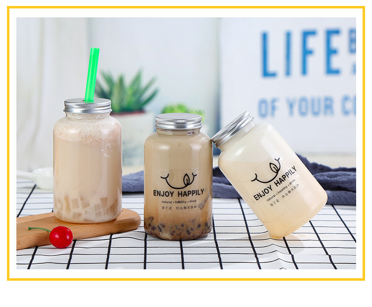  disposable milk tea bottle