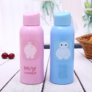 Plastic Shell Double-layer Thermal Insulation Children's Handycup Custom Cartoon Glass Bottle