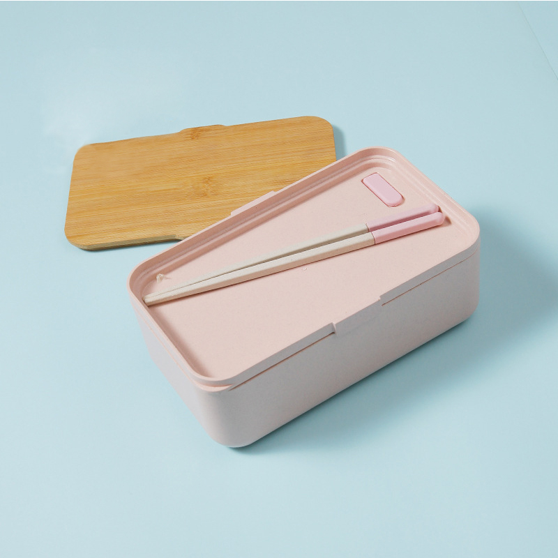 1000ml Singler Layer Bamboo Cover Biodegrdable Bamboo Fiber Lunch Box