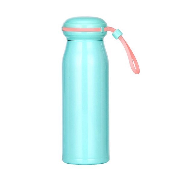 Custom Logo Macaron Stainless Steel Thermal Bottles Students Bring Rope Creative Gift Bottle