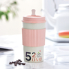 350ml New Bamboo To Go Coffee Cup Biodegradable Travel Mug with Silicon Holder