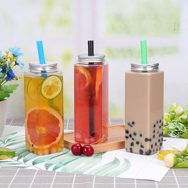 Disposable Plastic Milk Tea Juice Beverage Bottle