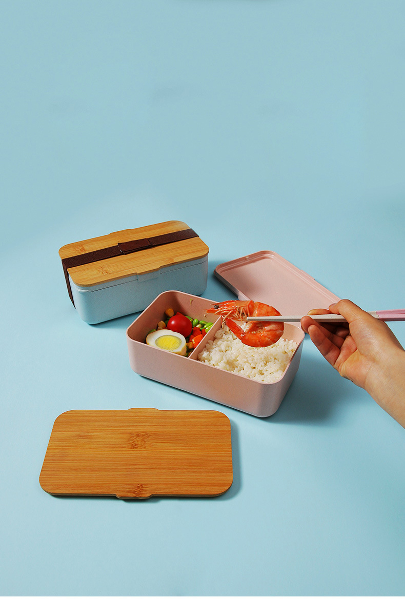 1000ml Singler Layer Bamboo Cover Biodegrdable Bamboo Fiber Lunch Box