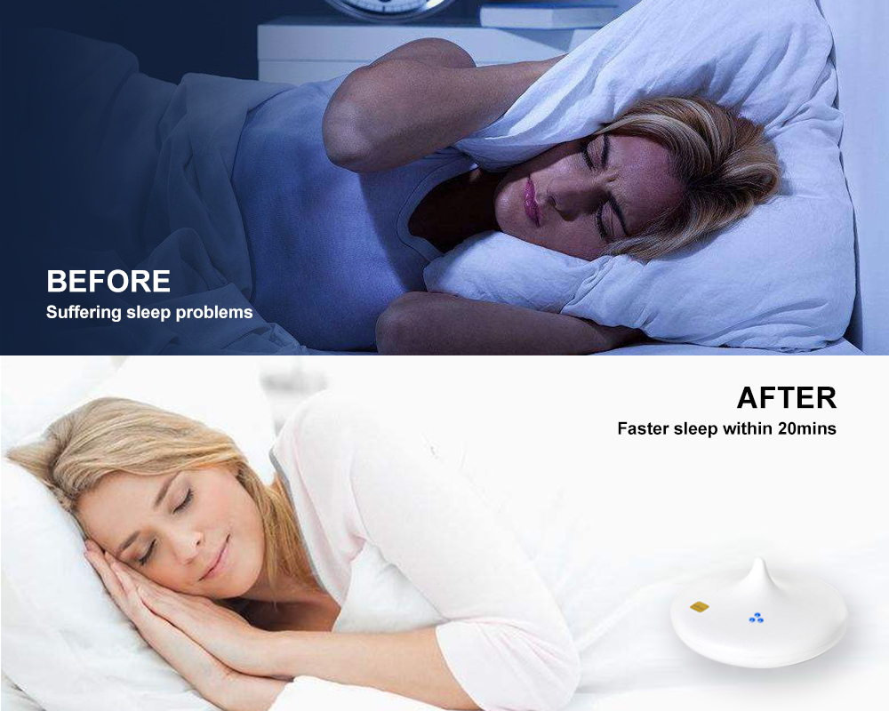 TOSLEEP Smart Portable Sleep Aid Blue Light Therapy Sleep Device For Insomnia - Improve Sleep Quality Device 