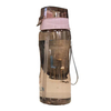 Portable Plastic Water Bottles with Graduated Sports Kettle Straw Space Bottle